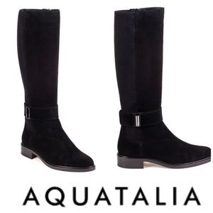 Aquatalia Giada Waterproof Black Tall Riding Boots